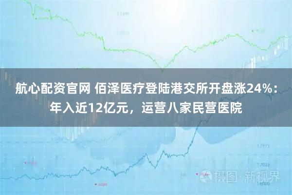 航心配资官网 佰泽医疗登陆港交所开盘涨24%：年入近12亿元，运营八家民营医院