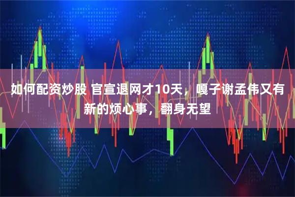 如何配资炒股 官宣退网才10天，嘎子谢孟伟又有新的烦心事，翻身无望