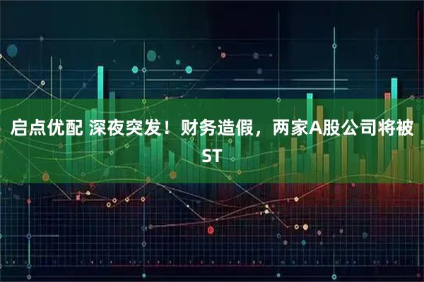 启点优配 深夜突发!财务造假,两家A股公司将被ST
